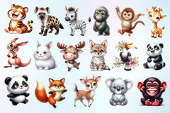 Woodland Animals Clipart Bundle 7 - CraftNest - Digital Crafting and Art