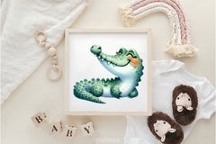 Funny Crocodile Clipart Bundle - CraftNest - Digital Crafting and Art