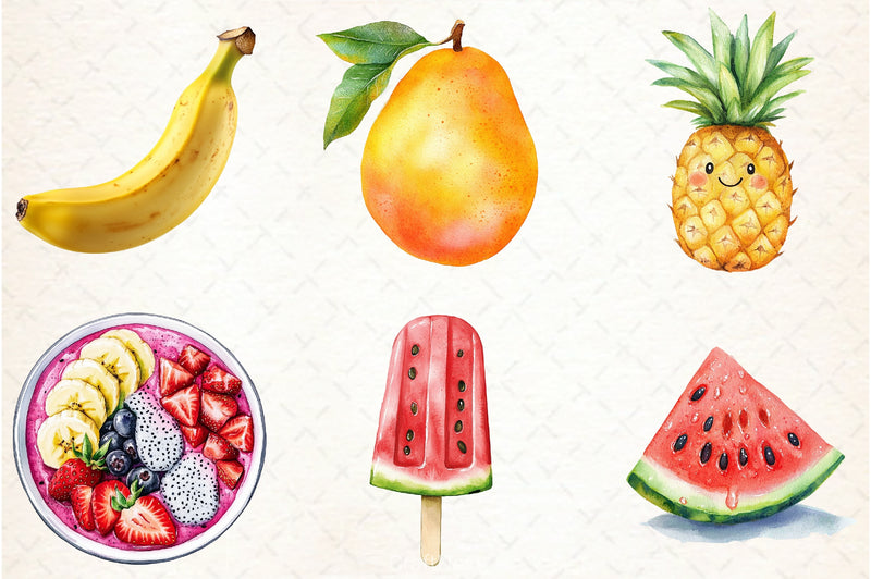 Summer Fruits Clipart Bundle - CraftNest - Digital Crafting and Art