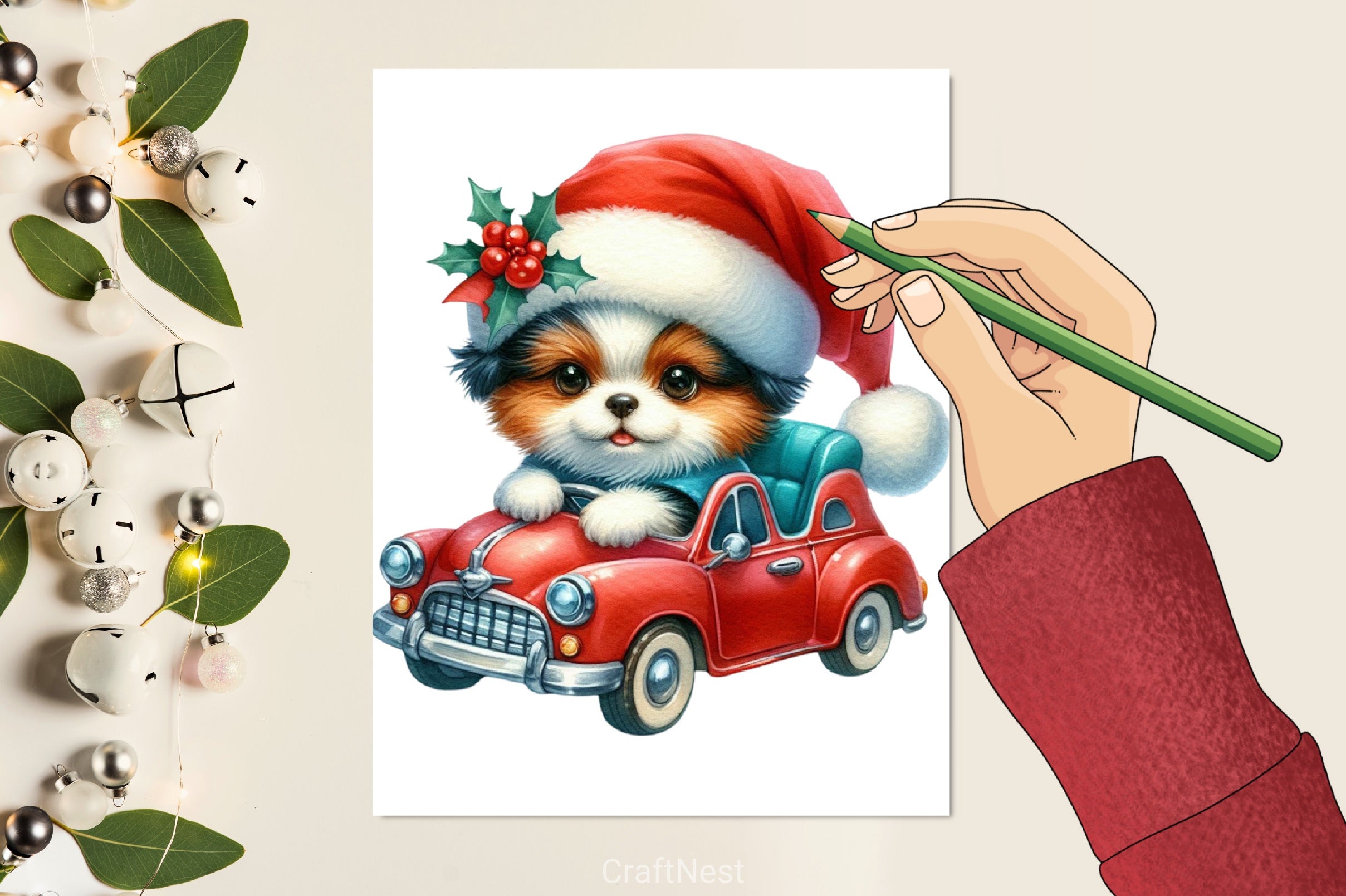 Christmas Dog Clipart Bundle 5 - CraftNest - Digital Crafting and Art