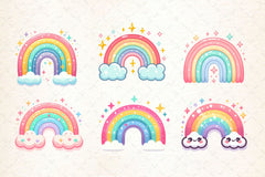 Rainbow Clipart Bundle 1 - CraftNest - Digital Crafting and Art