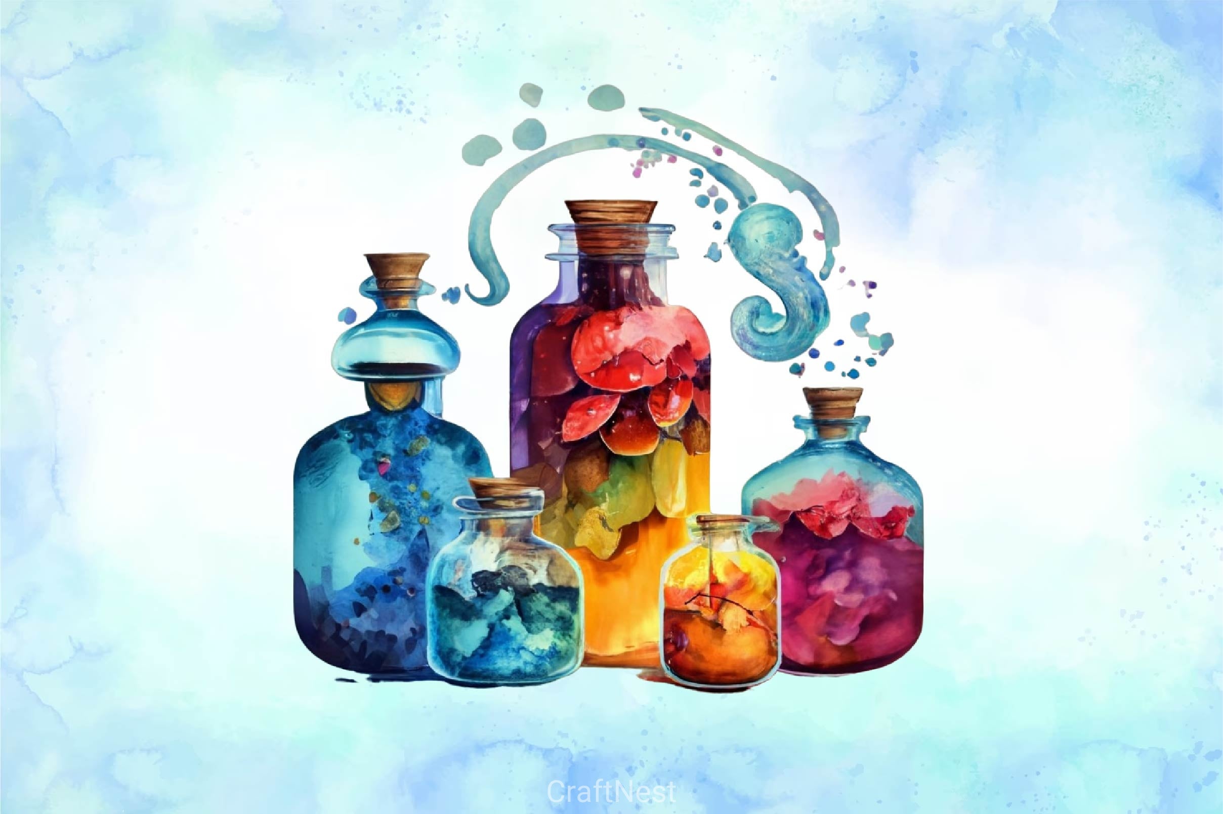 Magical Glass Jar Clipart Bundle - CraftNest - Digital Crafting and Art