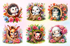 Funny Animals Hole Clipart Bundle 1 - CraftNest - Digital Crafting and Art