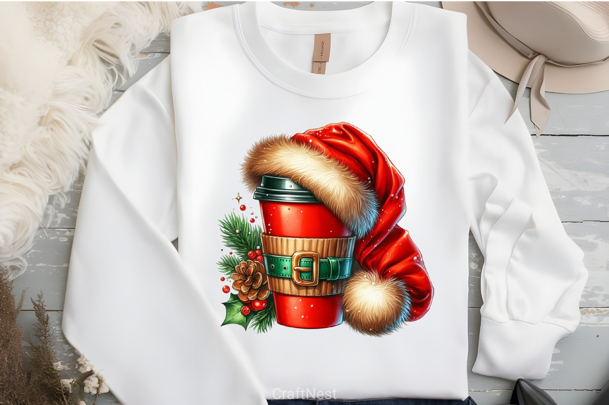 Christmas Coffee Cup Clipart Bundle - CraftNest - Digital Crafting and Art