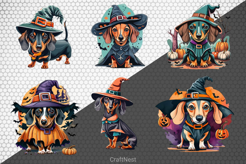 Halloween Cute Dog Clipart Bundle - CraftNest - Digital Crafting and Art