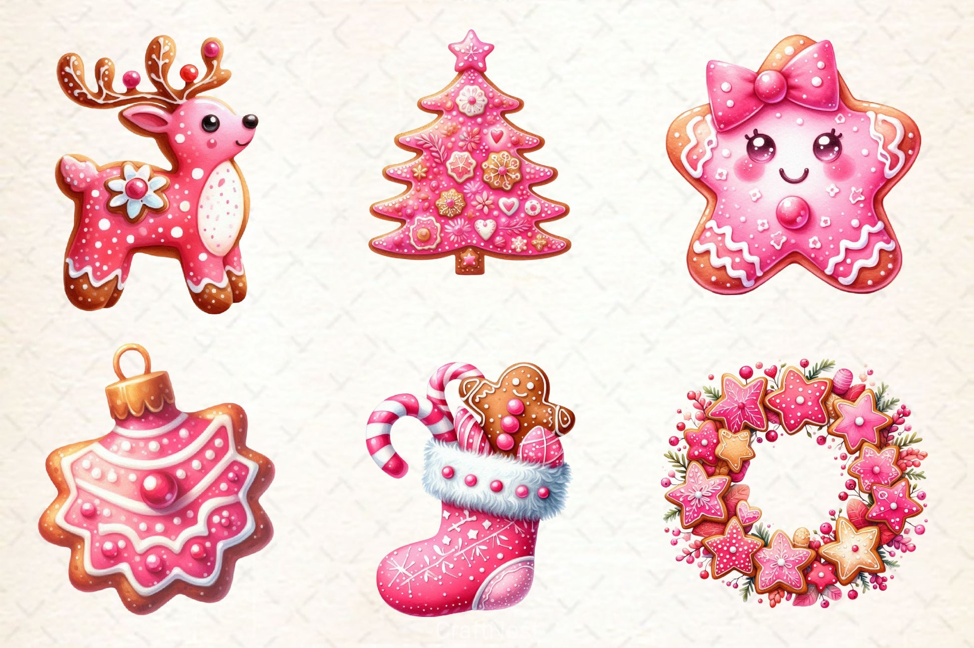 Gingerbread House Cookies Clipart Bundle - CraftNest - Digital Crafting and Art