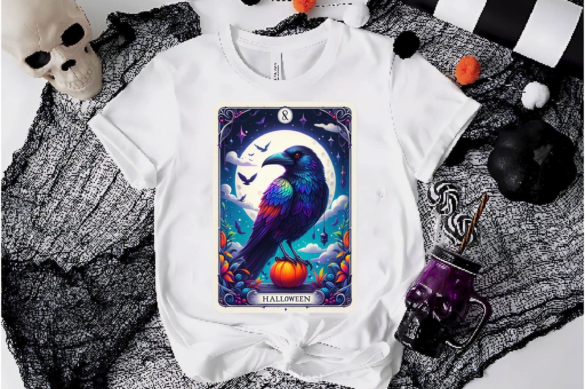 Raven Bird Tarot Card Clipart Bundle 6 - CraftNest - Digital Crafting and Art