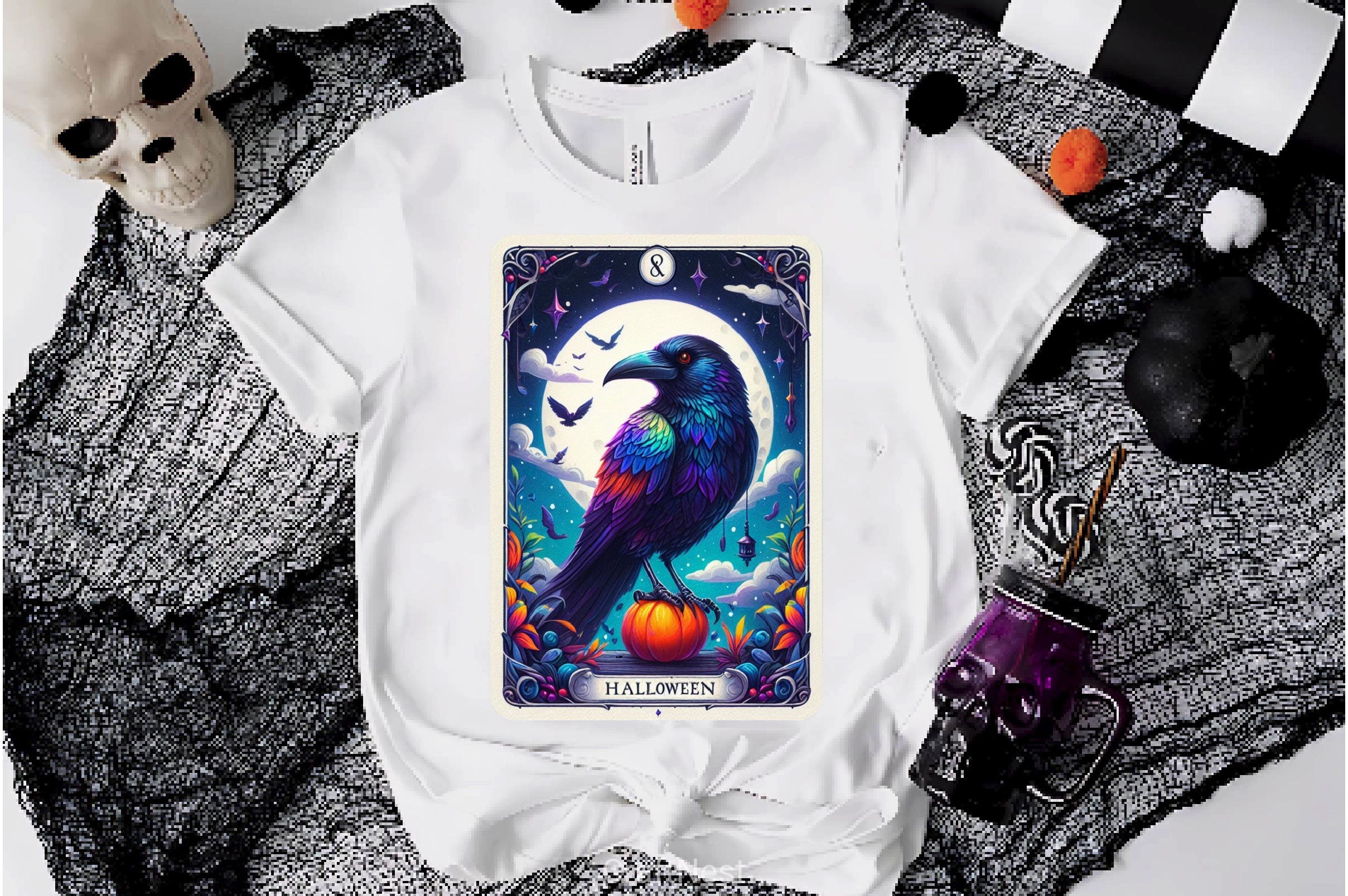 Raven Bird Tarot Card Clipart Bundle 6 - CraftNest - Digital Crafting and Art