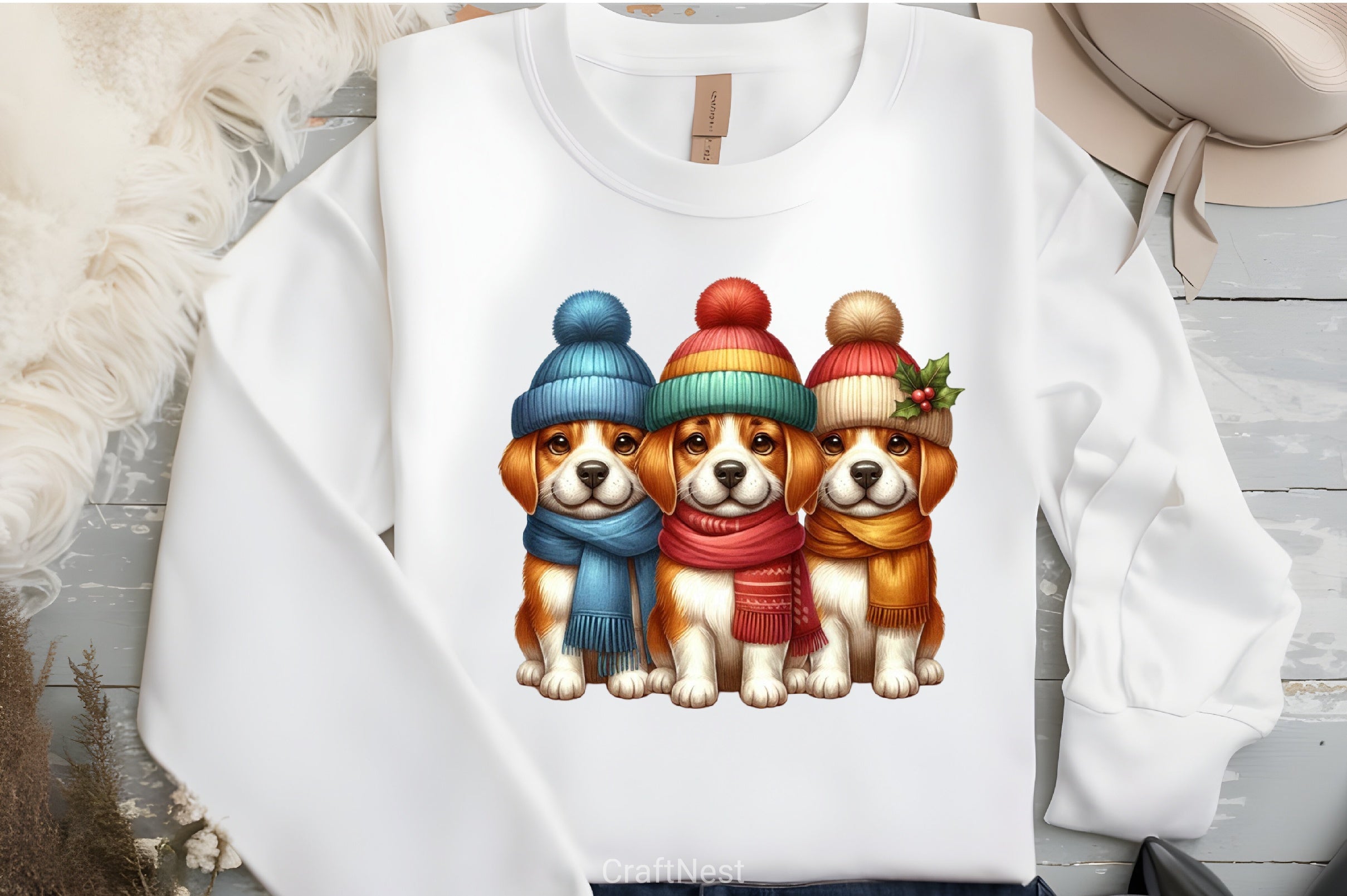 Winter Dogs Clipart Bundle - CraftNest - Digital Crafting and Art