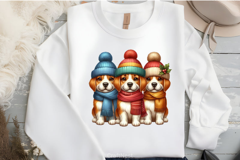 Winter Dogs Clipart Bundle - CraftNest - Digital Crafting and Art