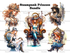 Steampunk Princess Clipart - CraftNest