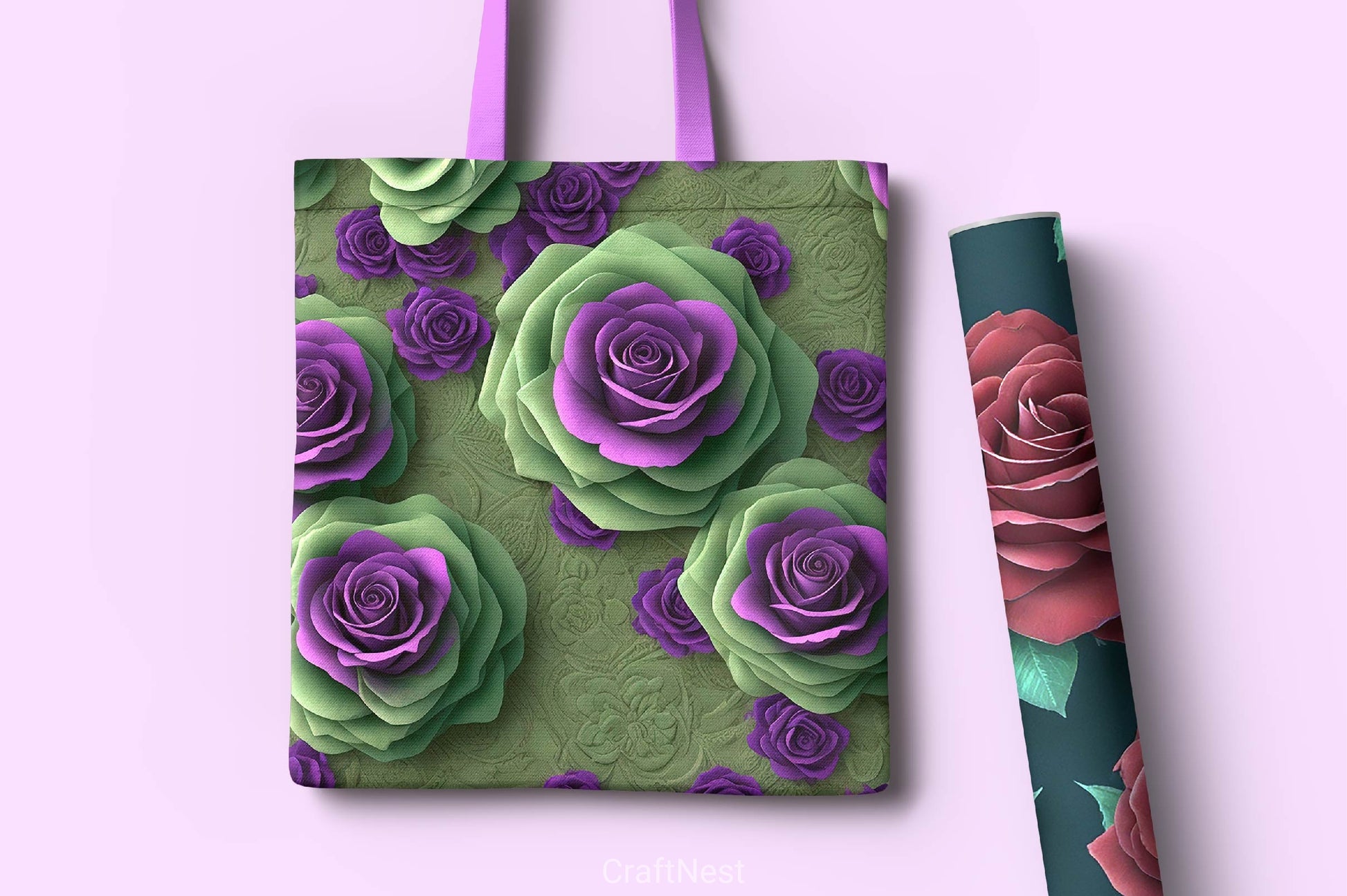 Roses Bohemian Floral Digital Papers - CraftNest - Digital Crafting and Art