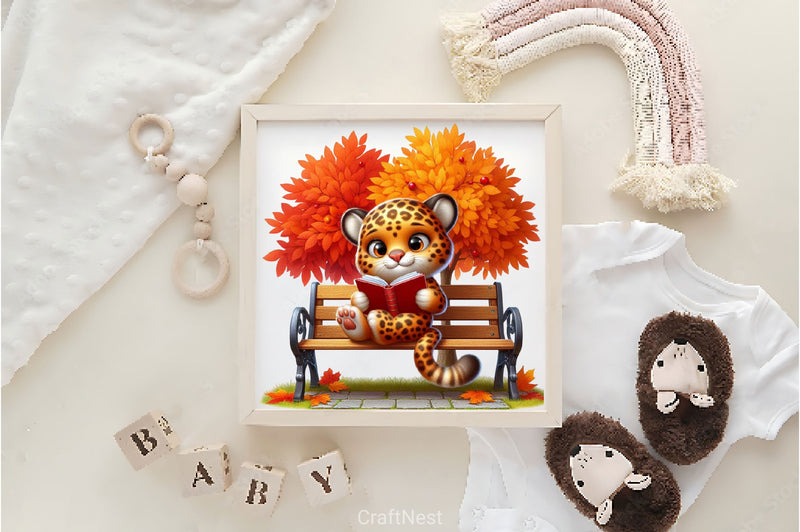 Cute Autumn Jaguar Clipart Bundle 2 - CraftNest - Digital Crafting and Art