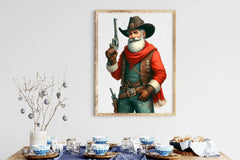 Vintage Christmas Cowboy Santa Clipart Bundle 2 - CraftNest - Digital Crafting and Art