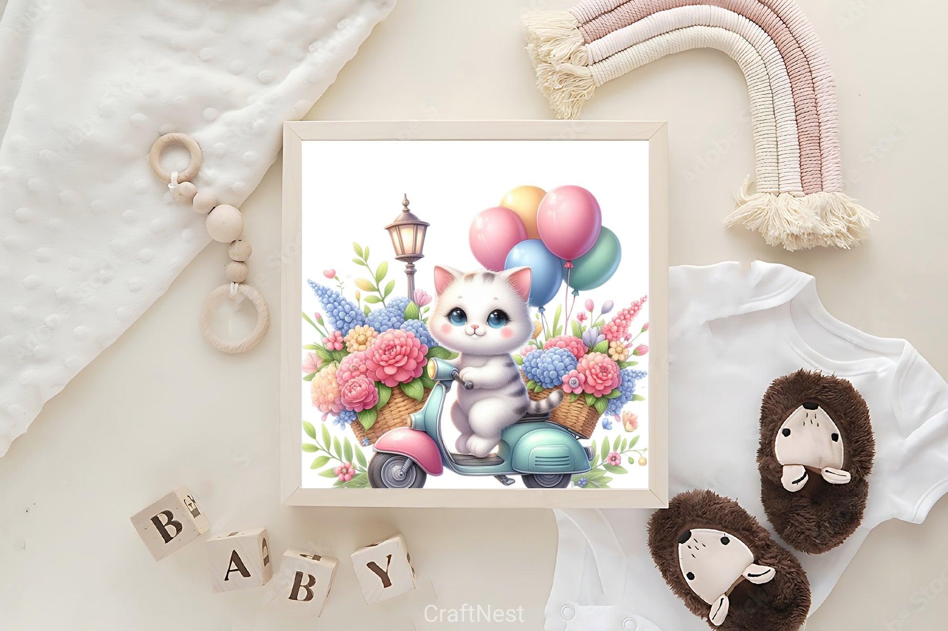 Cute Cat Scooter Clipart Bundle - CraftNest - Digital Crafting and Art