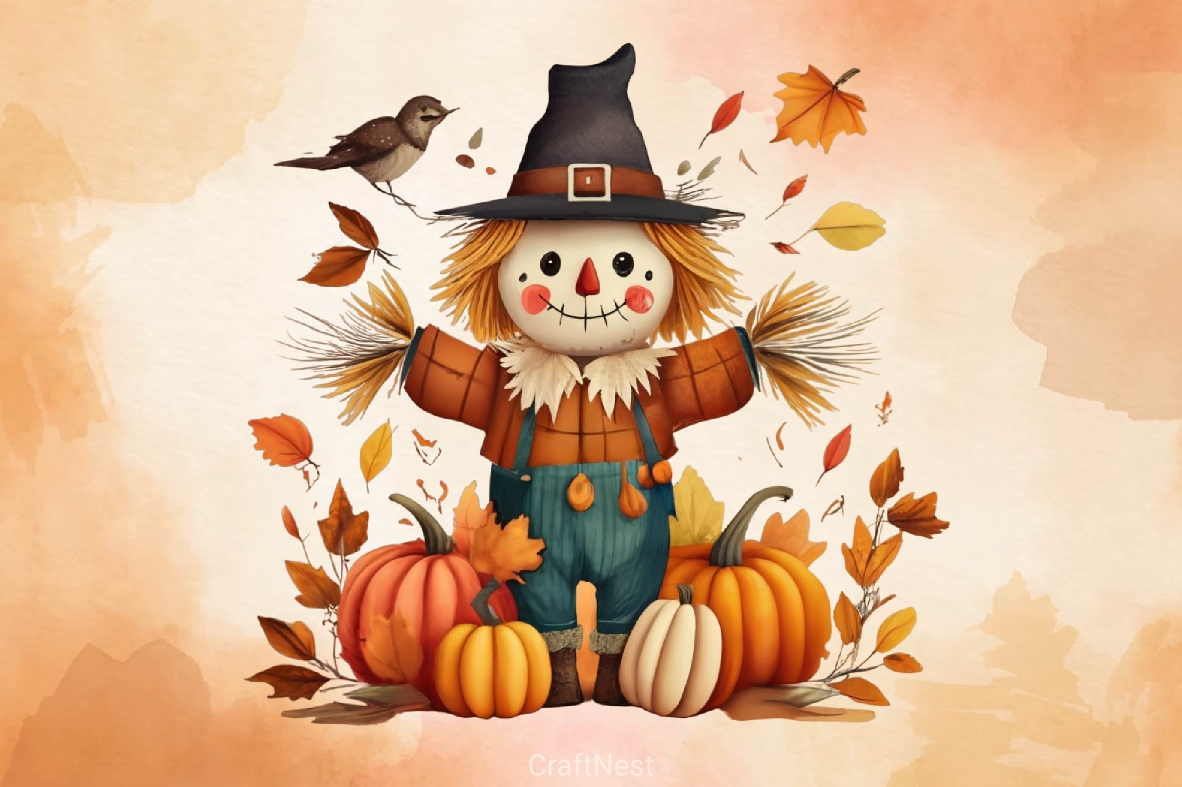 Scarecrow Autumn Clipart Bundle 2 - CraftNest - Digital Crafting and Art