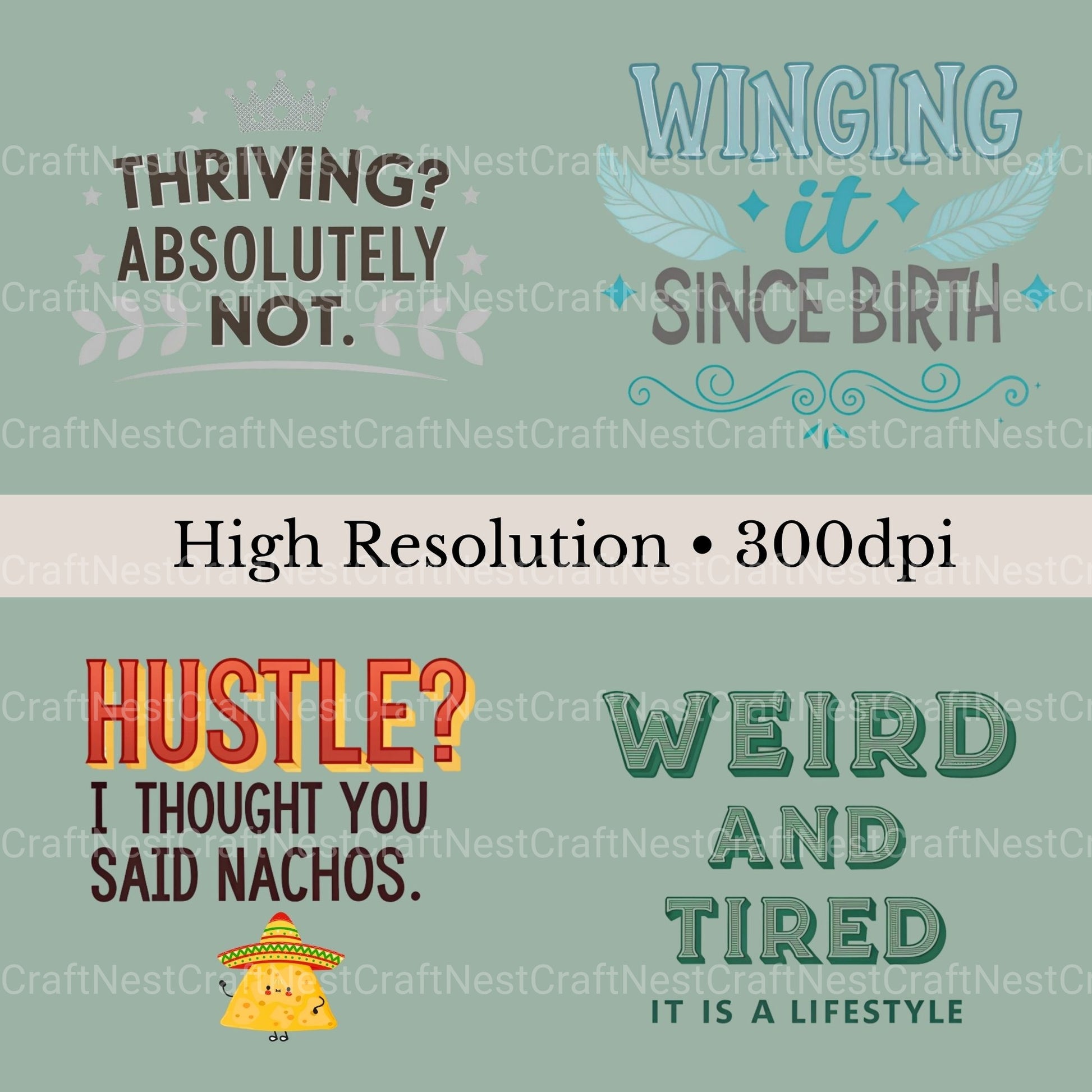 Funny Quotes Clipart Bundle - CraftNest - Digital Crafting and Art