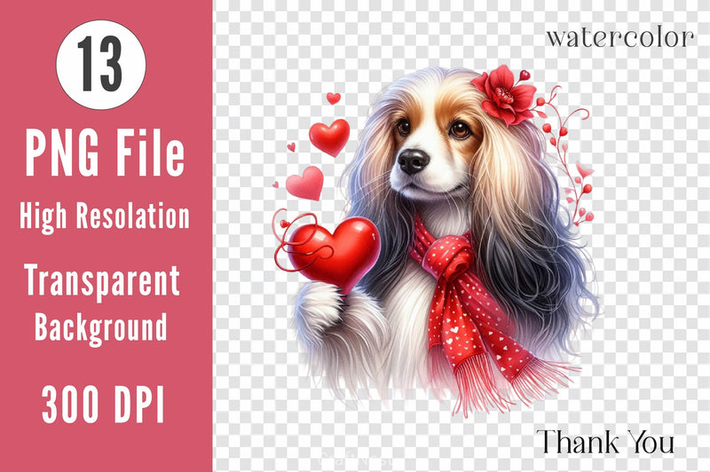 Cute Valentine Dogs Clipart Bundle - CraftNest - Digital Crafting and Art