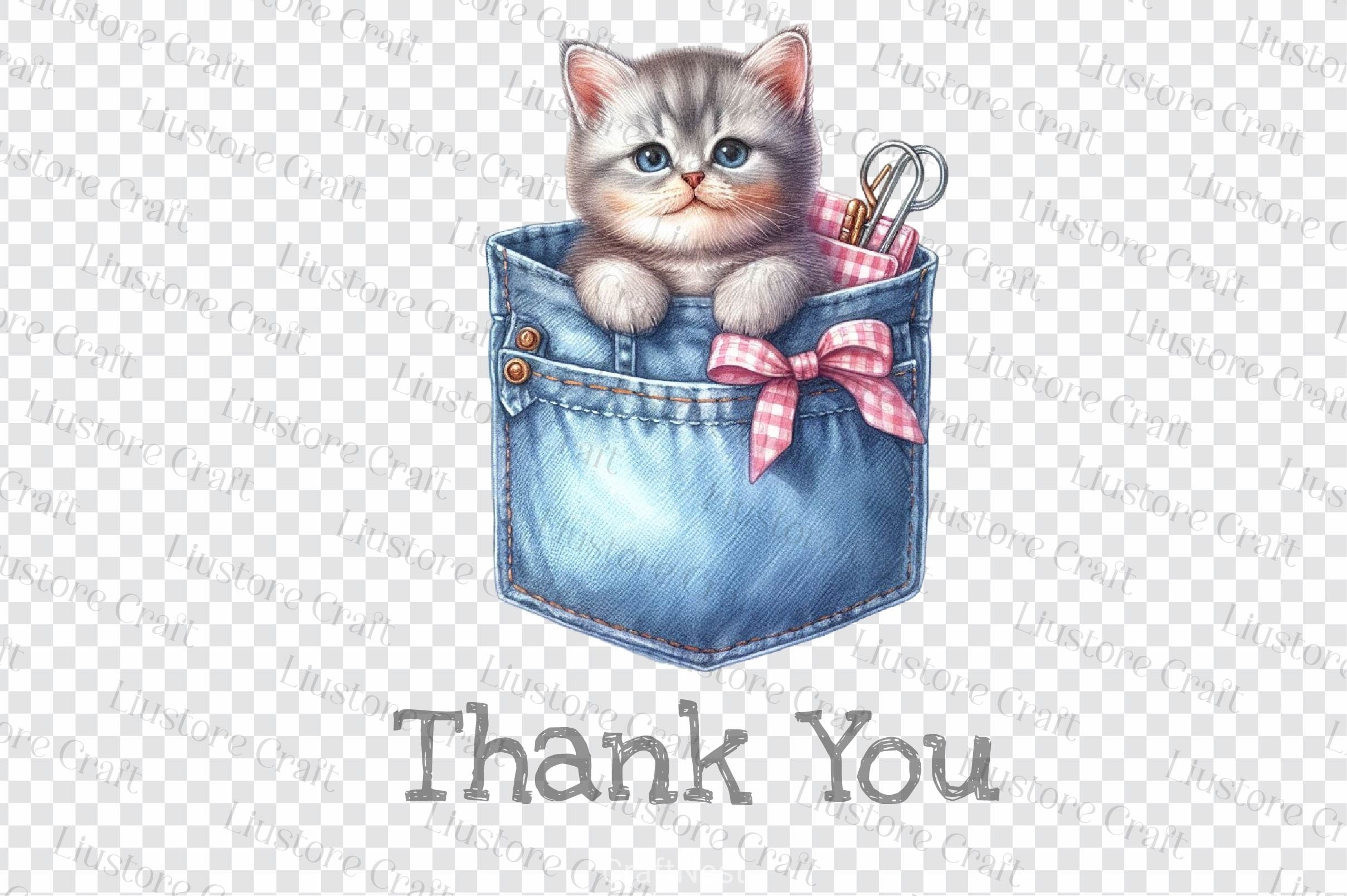 Cat In Pockets Clipart Bundle - CraftNest - Digital Crafting and Art