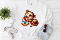 Cute Monkey Clipart Bundle 3 - CraftNest - Digital Crafting and Art