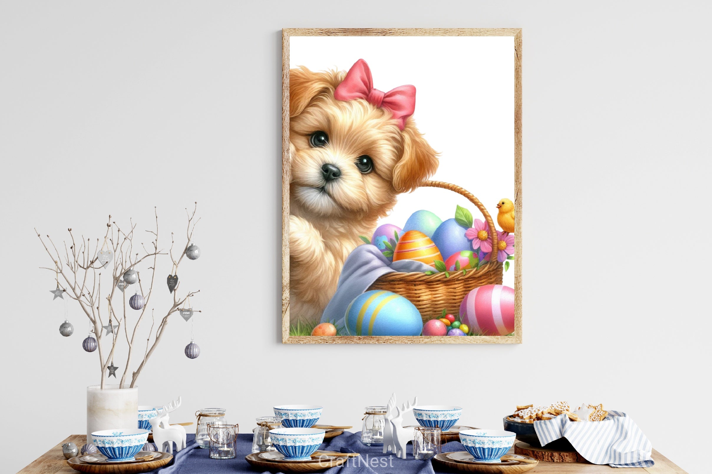 Easter Dog Peeking Clipart Bundle - CraftNest - Digital Crafting and Art