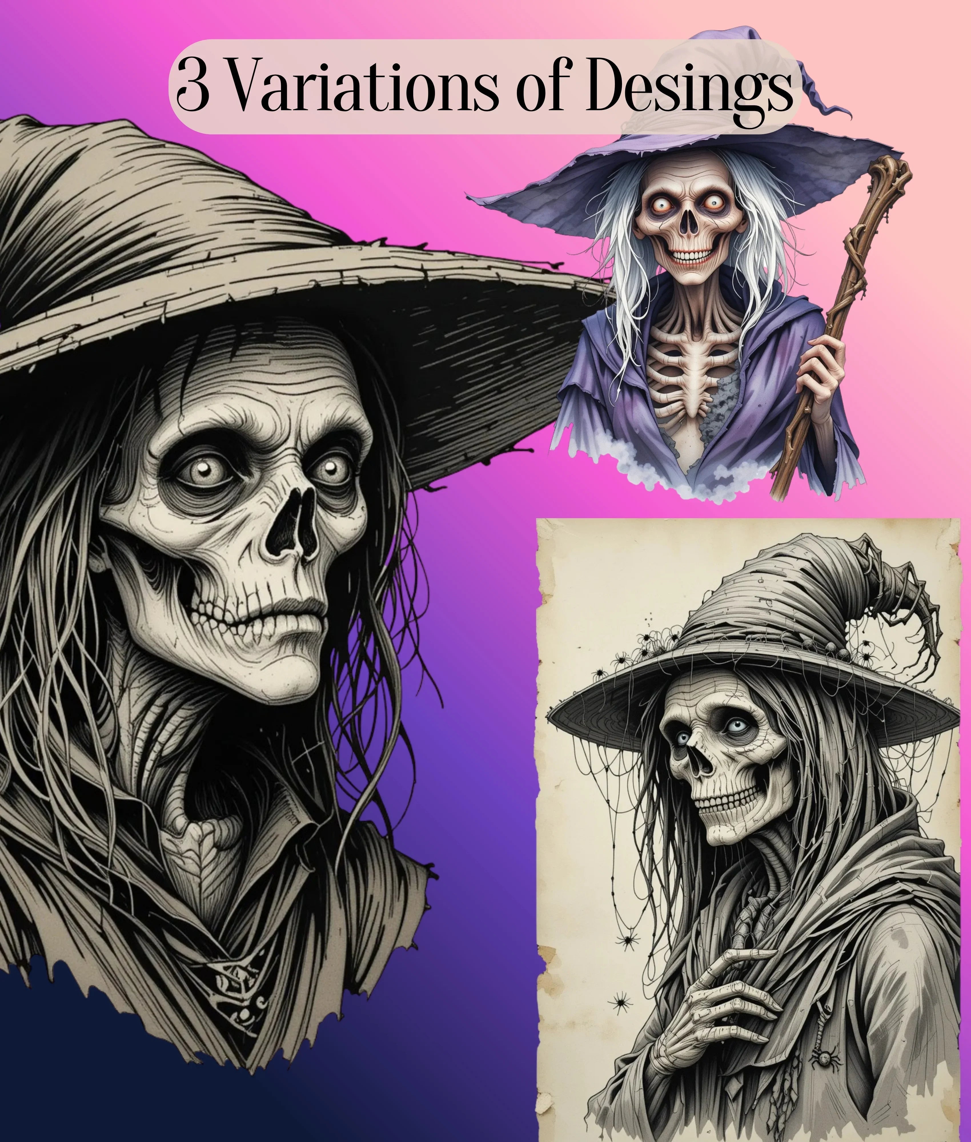 Old Hag Witch Clipart Bundle - CraftNest - Digital Crafting and Art
