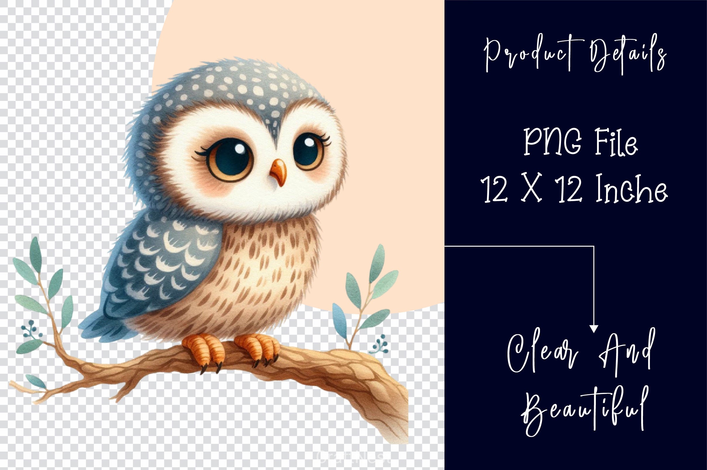 Baby Owl Clip Art Clipart Bundle - CraftNest - Digital Crafting and Art