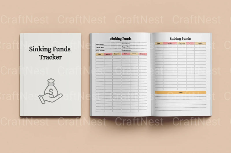 Sinking Funds Tracker Template for Budgeting - CraftNest - Digital Crafting and Art
