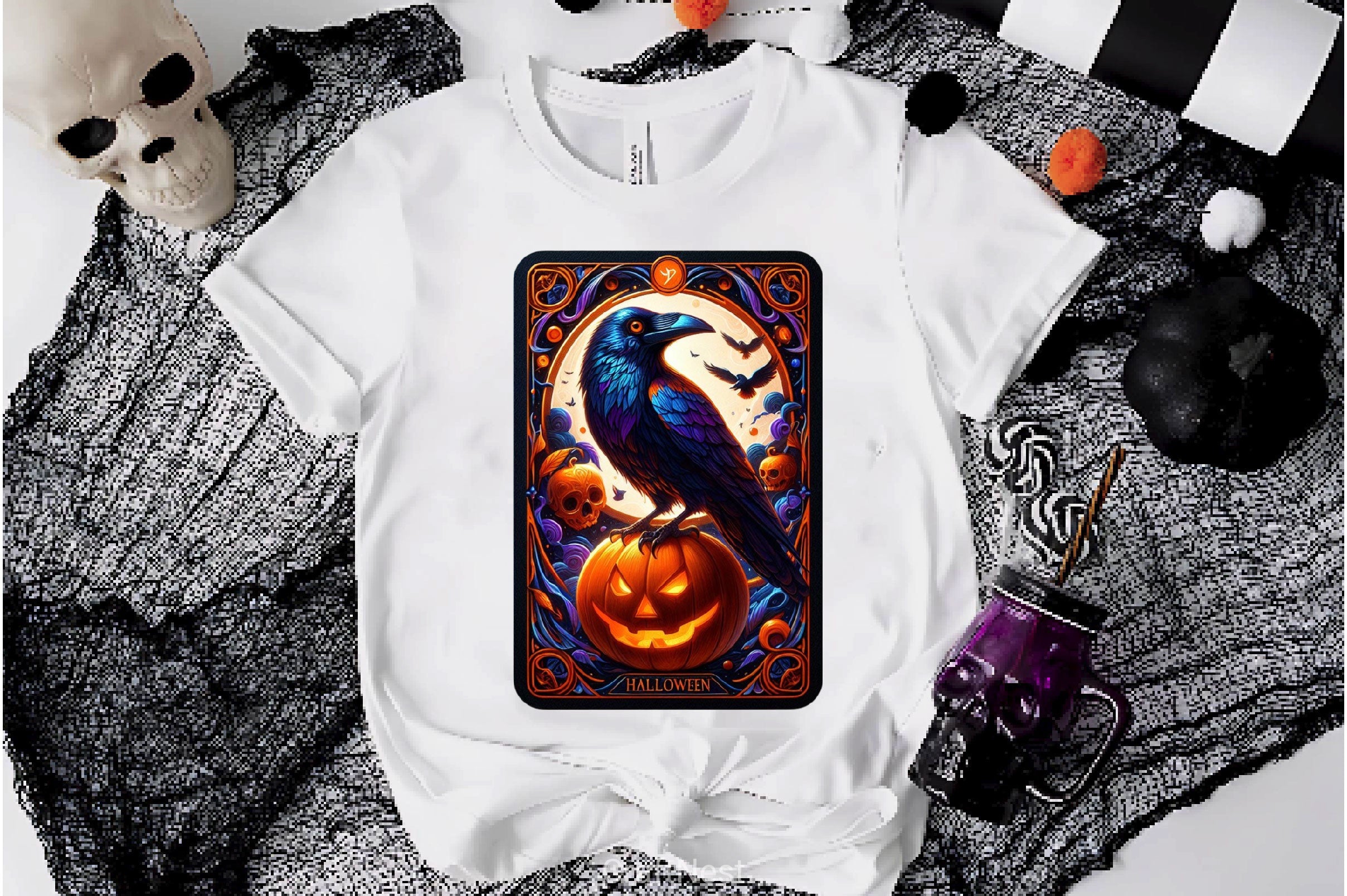 Raven Bird Tarot Card Clipart Bundle 13 - CraftNest - Digital Crafting and Art