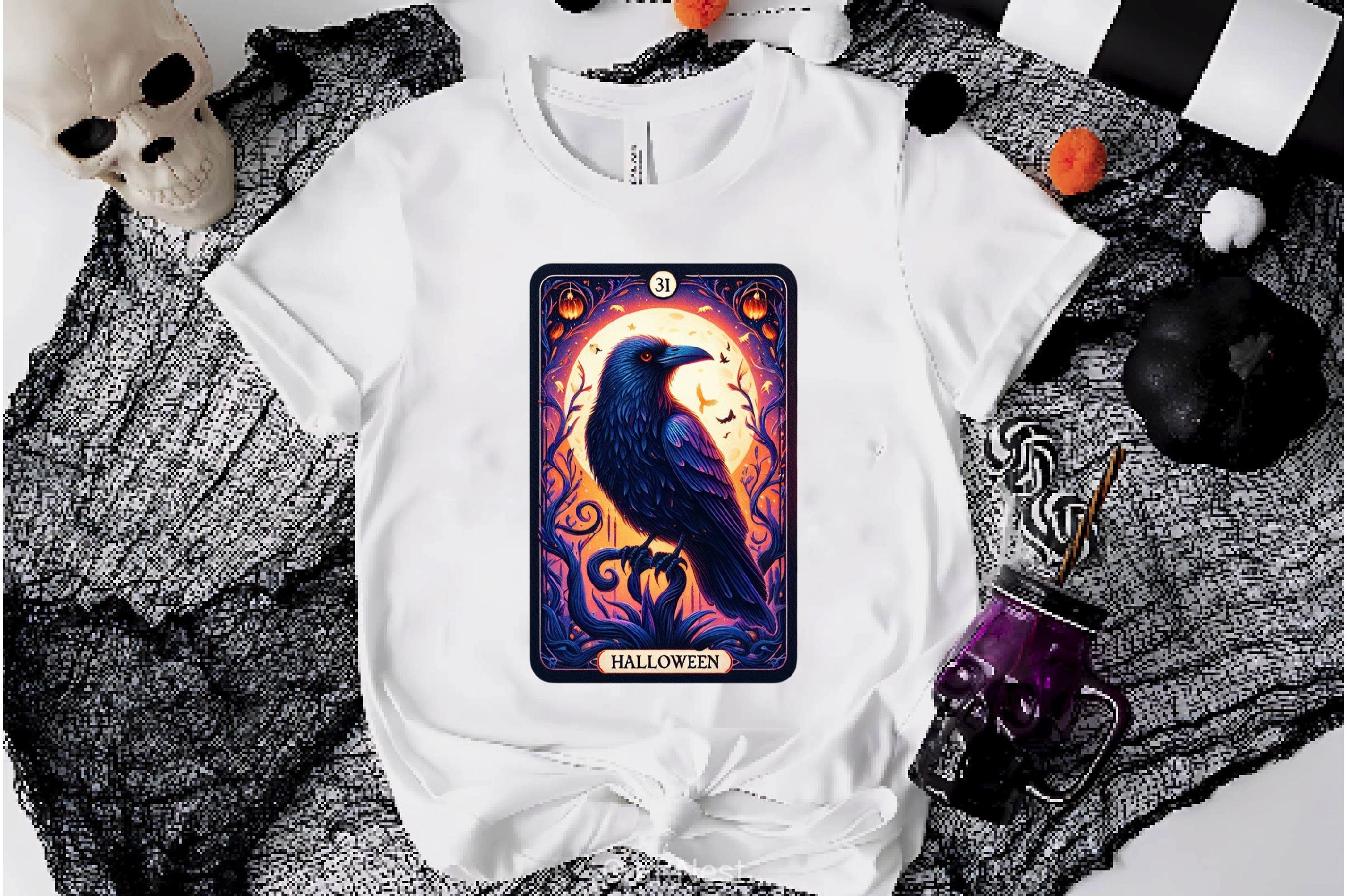 Raven Bird Tarot Card Clipart Bundle 3 - CraftNest - Digital Crafting and Art