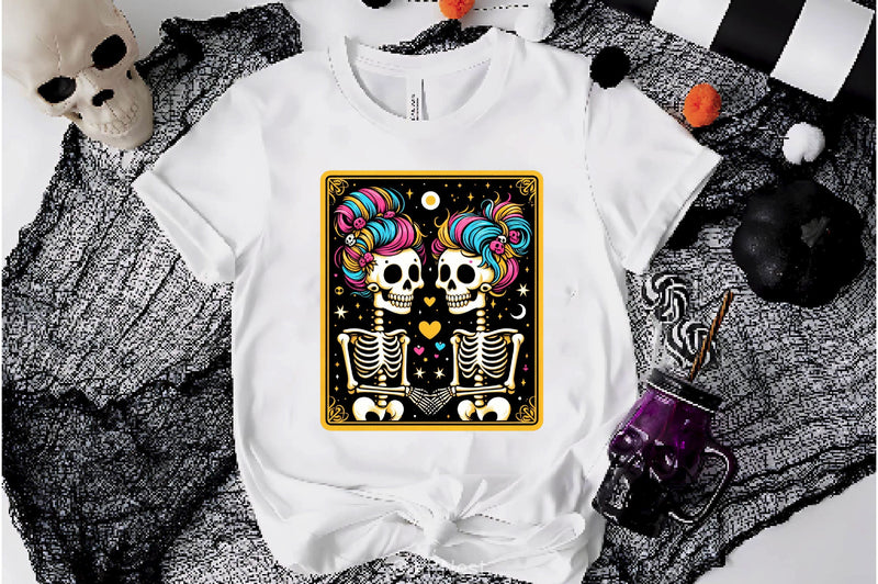 The Lovers Tarot Card Skeletons Clipart Bundle - CraftNest - Digital Crafting and Art