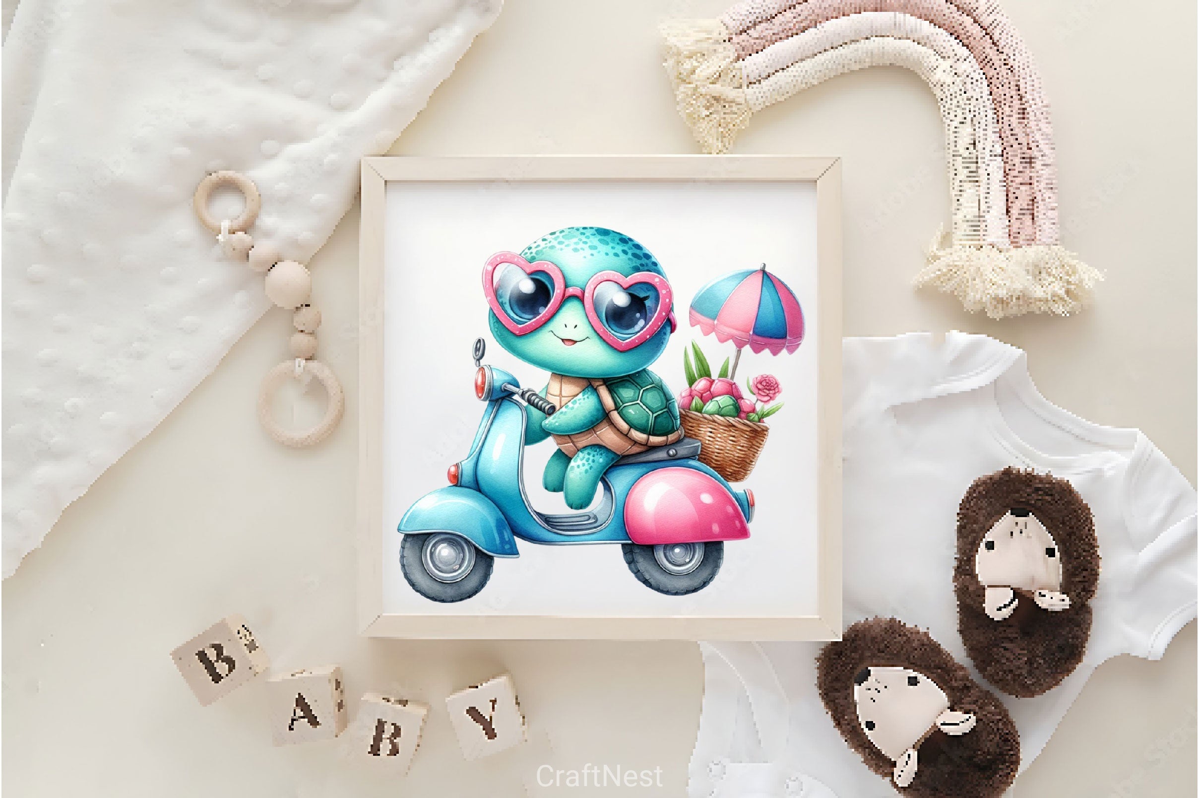 Cute Animals In Scooter Clipart Bundle - CraftNest - Digital Crafting and Art