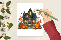 Halloween House Clipart Bundle 7 - CraftNest - Digital Crafting and Art