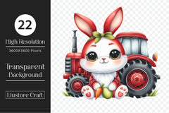 Easter Tractor Clipart Bundle 2 - CraftNest - Digital Crafting and Art