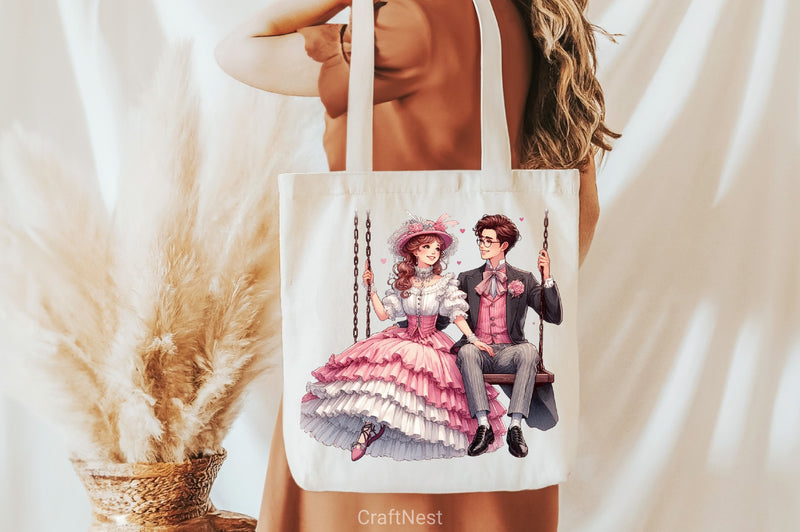 Valentine Romantic Couple Clipart Bundle 5 - CraftNest - Digital Crafting and Art