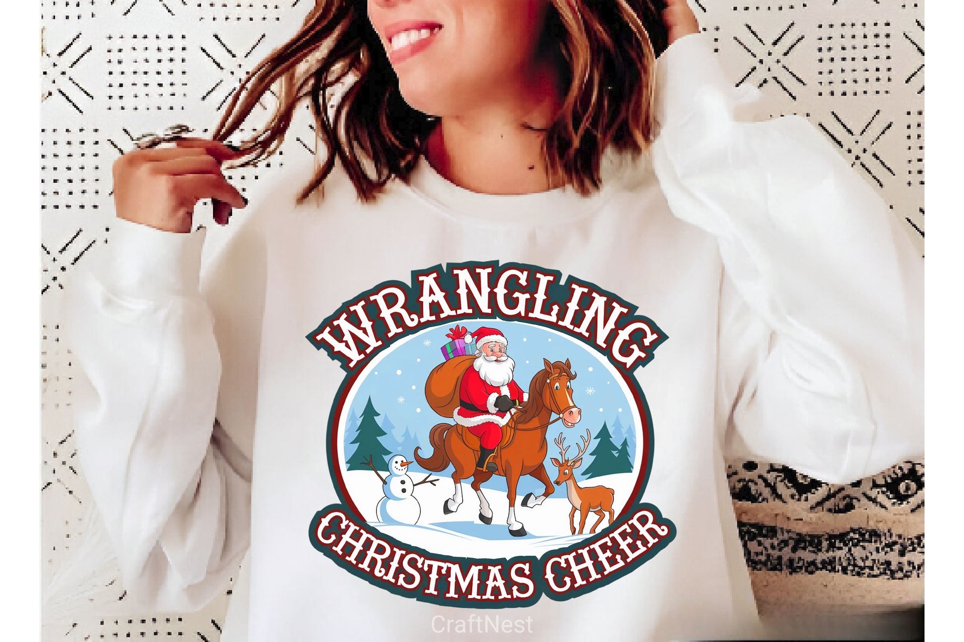 Vintage Santa Western Christmas Clipart Bundle 1 - CraftNest - Digital Crafting and Art