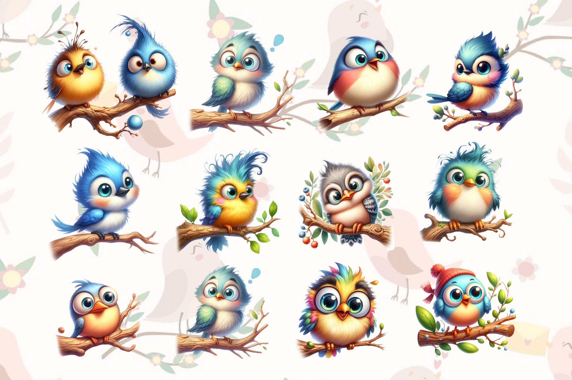 Funny Bird Clipart Bundle 7 - CraftNest - Digital Crafting and Art