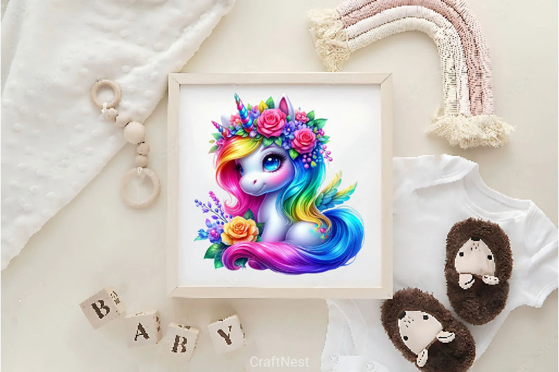Colorful Magical Unicorn Clipart Bundle 2 - CraftNest - Digital Crafting and Art