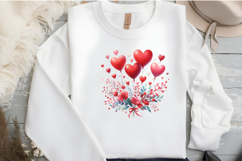 Valentine's Day Balloon Clipart Bundle - CraftNest - Digital Crafting and Art