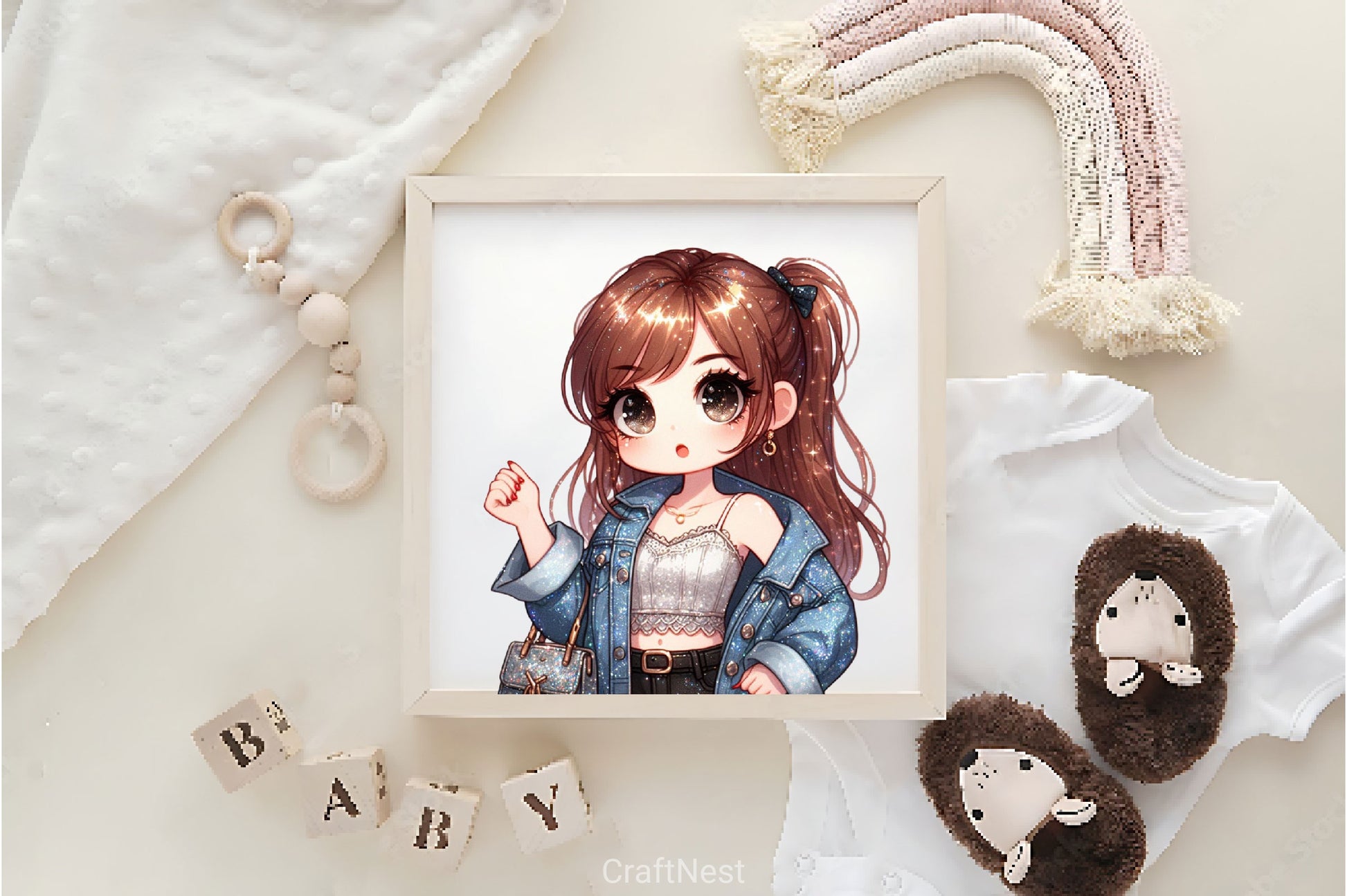 Denim Girl Clipart Bundle - CraftNest - Digital Crafting and Art