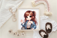 Denim Girl Clipart Bundle - CraftNest - Digital Crafting and Art