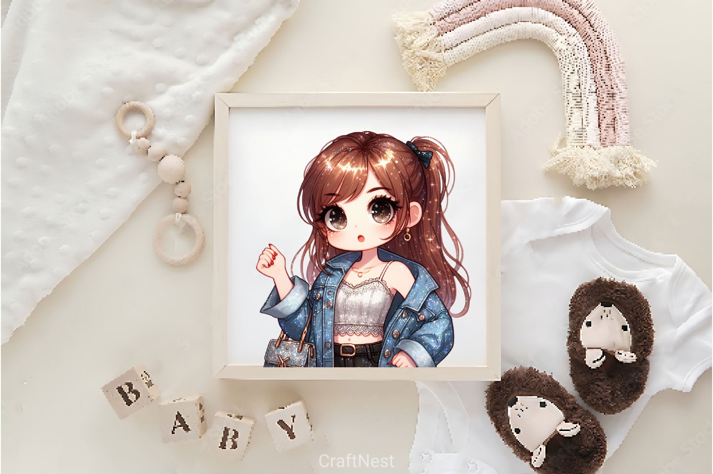 Denim Girl Clipart Bundle - CraftNest - Digital Crafting and Art