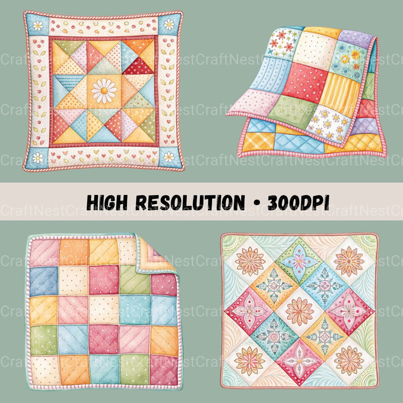 Quilts Clipart Bundle - CraftNest - Digital Crafting and Art