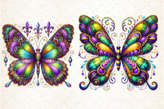 Mardi Gras Butterfly Clipart Bundle - CraftNest - Digital Crafting and Art