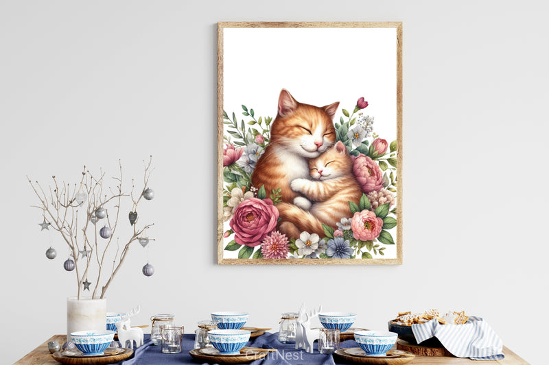 Mother's Day Cat Clipart Bundle - CraftNest - Digital Crafting and Art