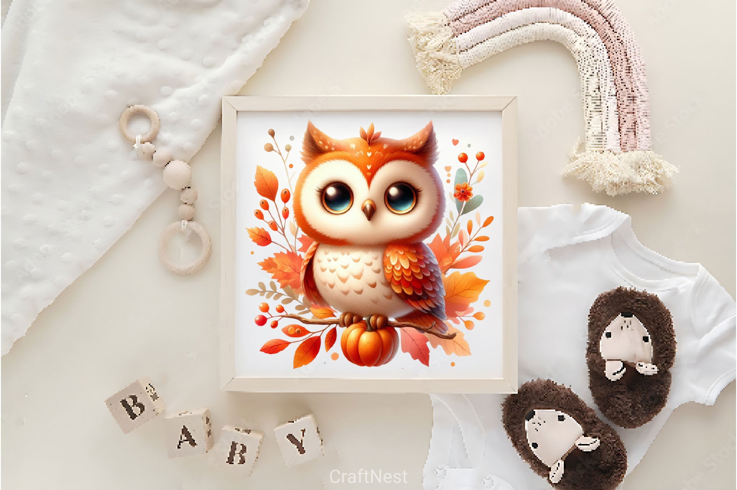 Cute Autumn Owl Clipart Bundle 2 - CraftNest - Digital Crafting and Art