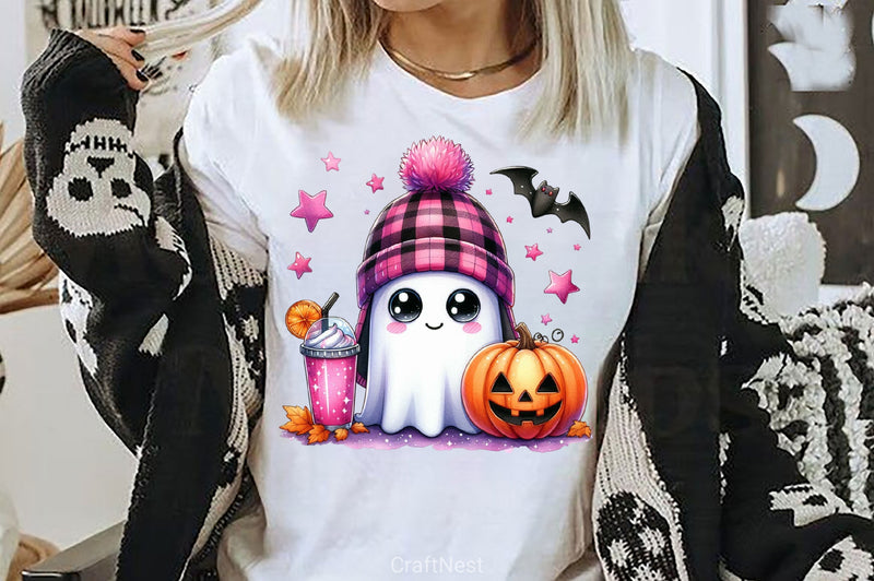 Cute Ghost Cute Halloween Clipart Bundle 18 - CraftNest - Digital Crafting and Art