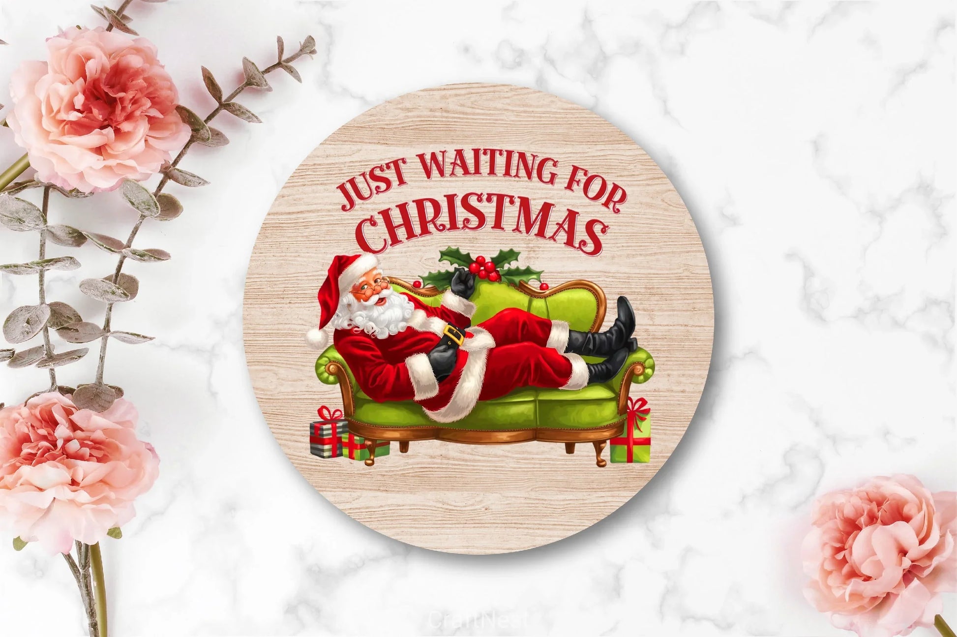 Just Waiting For Christmas Retro Clipart Bundle - CraftNest - Digital Crafting and Art