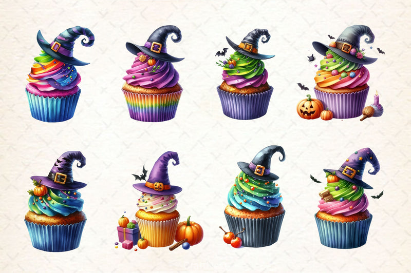 Halloween Cupcake Clipart Bundle 2 - CraftNest - Digital Crafting and Art