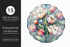 Tulip Flowers Stained Glass Clipart Bundle - CraftNest - Digital Crafting and Art